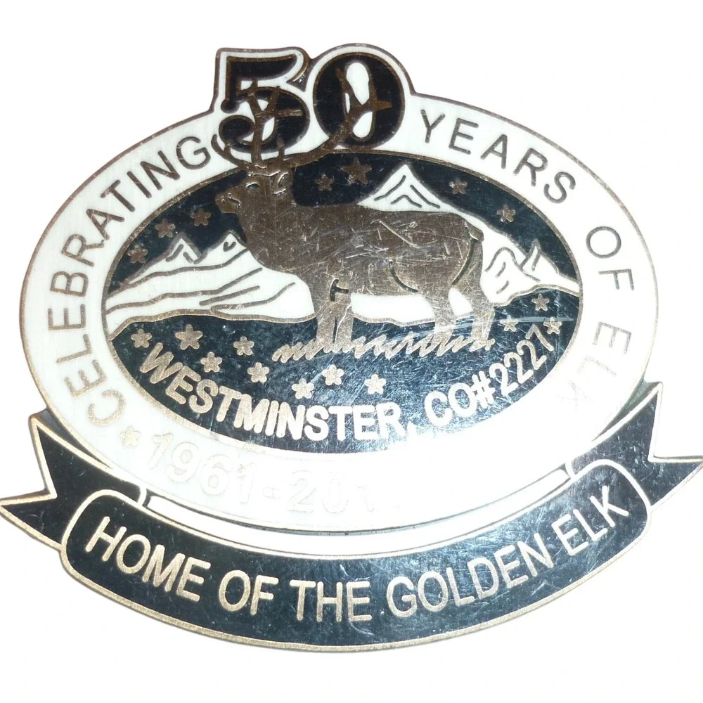 Westminster CO Elks Lodge 2227 50 Years 1961-2011 Golden Elk Enamel Pin‎